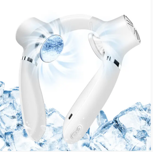 Neck Fans Rechargeable, Neck Cooling Fan with Chilling Plates