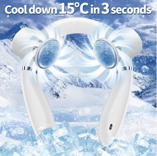 Neck Fans Rechargeable, Neck Cooling Fan with Chilling Plates